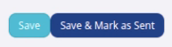 Save and Save & Mark as Sent invoice action buttons.