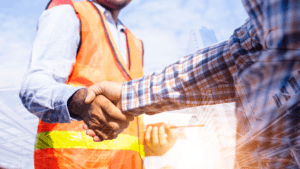 Customer Satisfaction handshake roofing