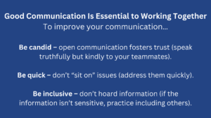 To improve your communication…