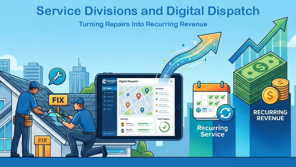 Roofing service division turning repairs into recurring revenue